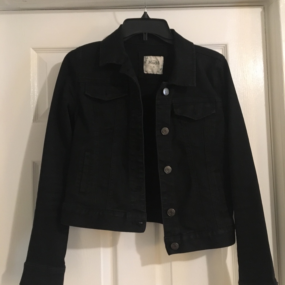 Mudd Black Denim Jacket for Women XS